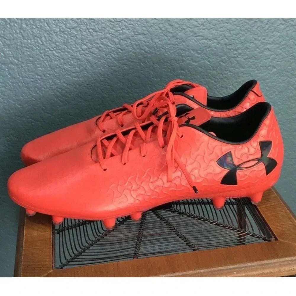 Under Armour Men's Magnetico Pro Frim Ground Soccer Cleat, Red, Size 13, NEW NWT